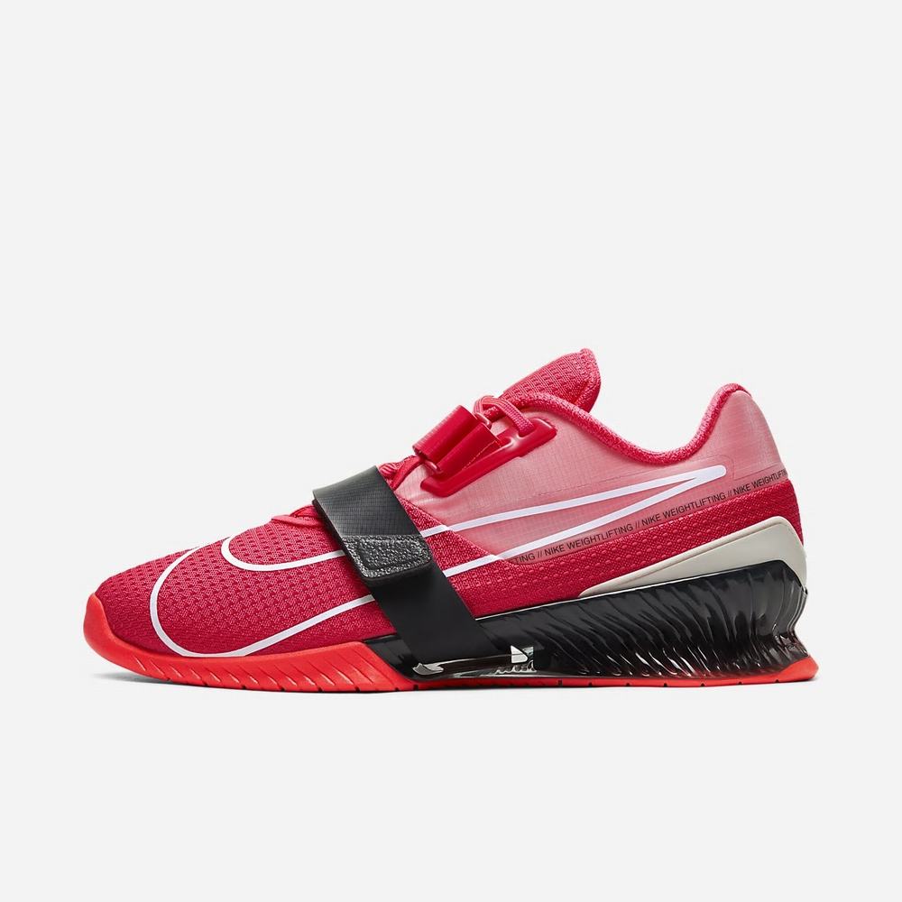 Chaussure Haltérophilie Nike Romaleos 4 Rouge 3480-961 Laser Crimson/Dark Smoke Grey/Spruce Aura Femme | YCV-38422284